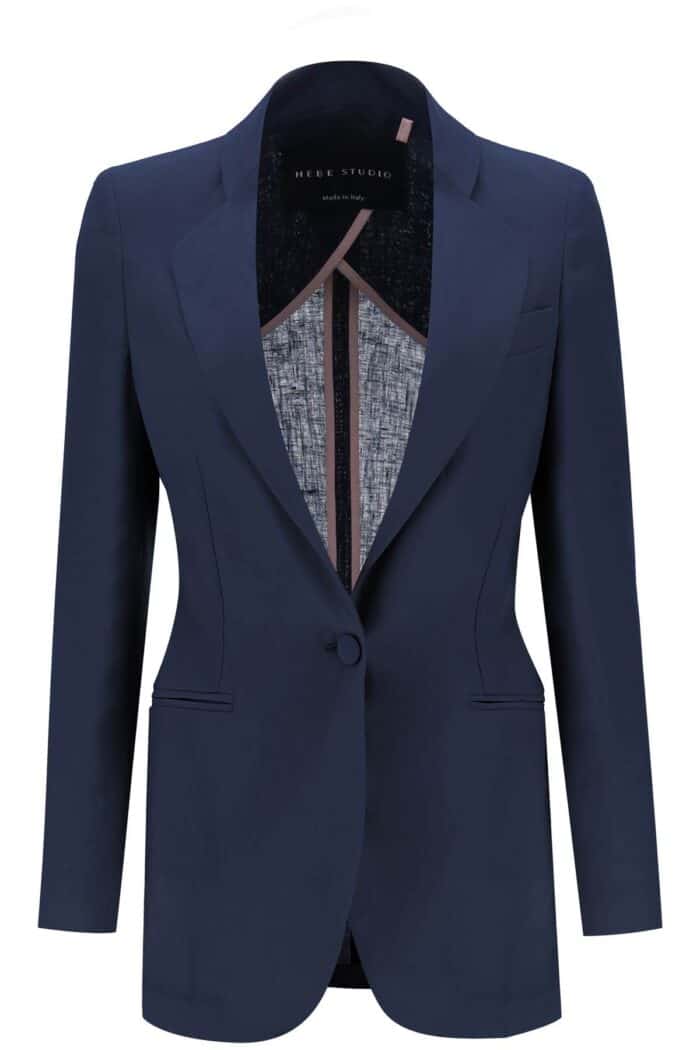 Hebe Studio Single-breasted Blazer In Linen