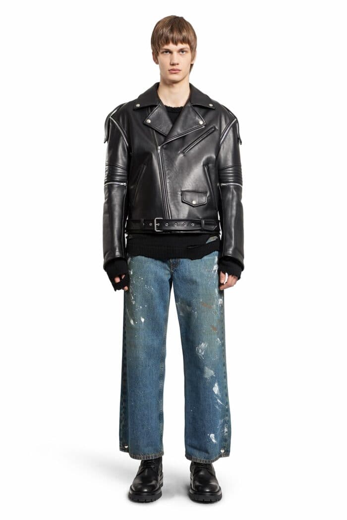 HELMUT LANG Cropped Wide Leg Jeans