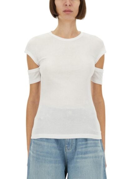 Helmut Lang "SLASHED SHRUNKEN" T-SHIRT