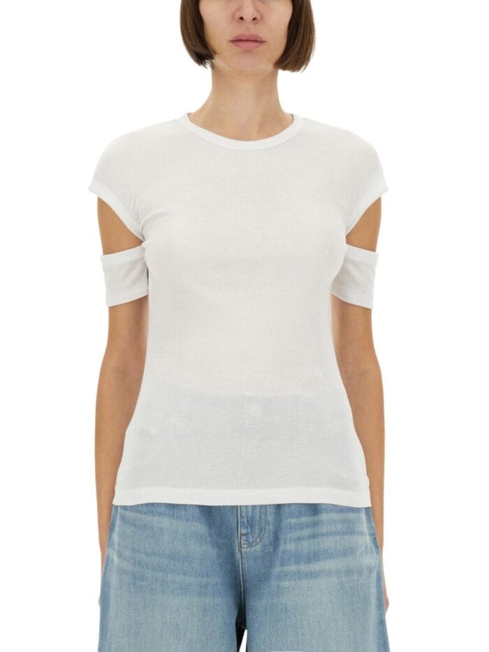 Helmut Lang "SLASHED SHRUNKEN" T-SHIRT