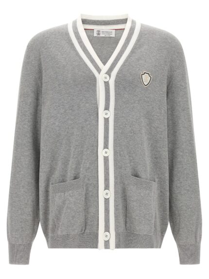 Brunello Cucinelli Heraldic Logo Cardigan