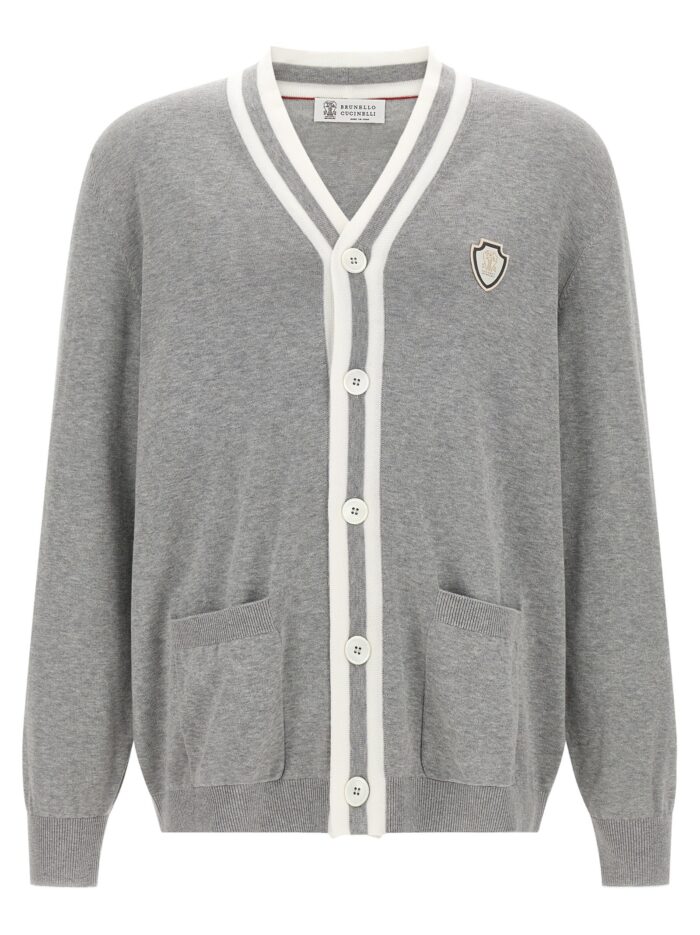 brunello cucinelli heraldic logo cardigan Brunello Cucinelli Heraldic Logo Cardigan