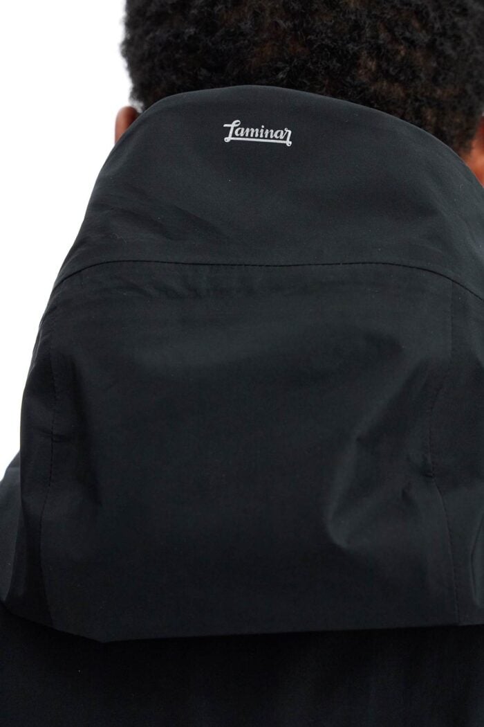 HERNO LAMINAR Short Black Waterproof Jacket For Men In Polyester With Hood