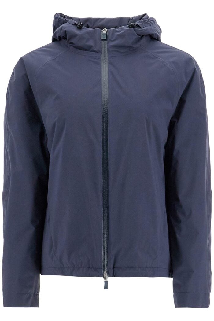 HERNO LAMINAR Short Waterproof Breathable Outdoor Jacket Dark Blue