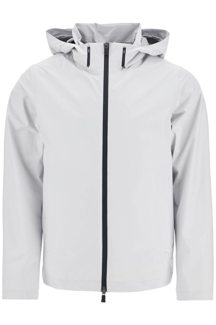 HERNO Light Gray Polyester Waterproof Bomber With Hood