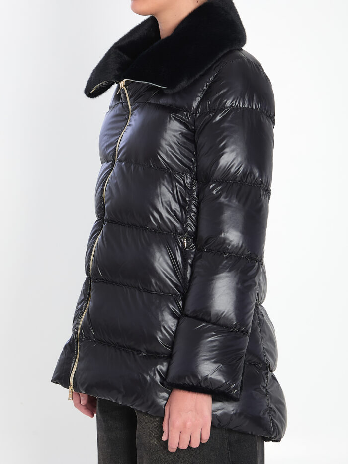 Herno Light puffer with collar fur