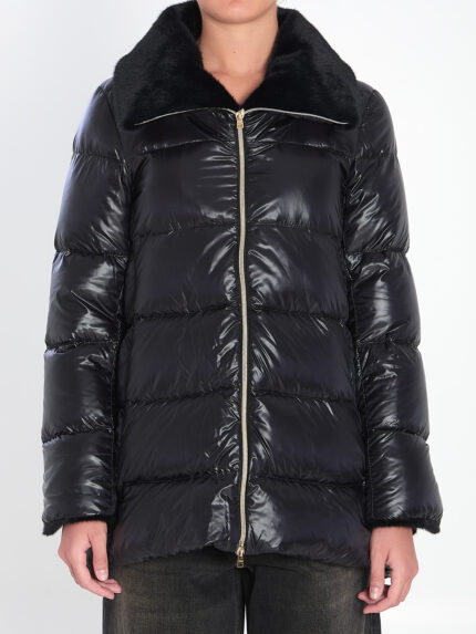 Herno Light puffer with collar fur