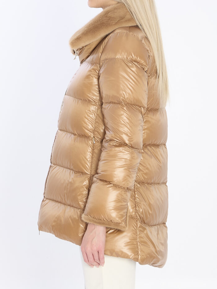 Herno Light puffer with collar fur