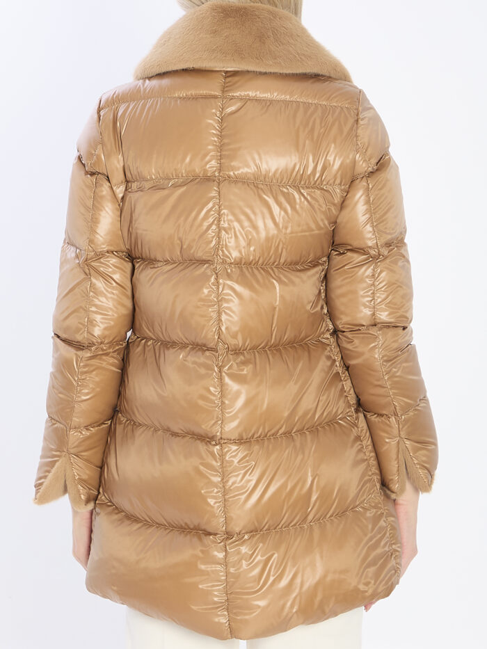 Herno Light puffer with collar fur