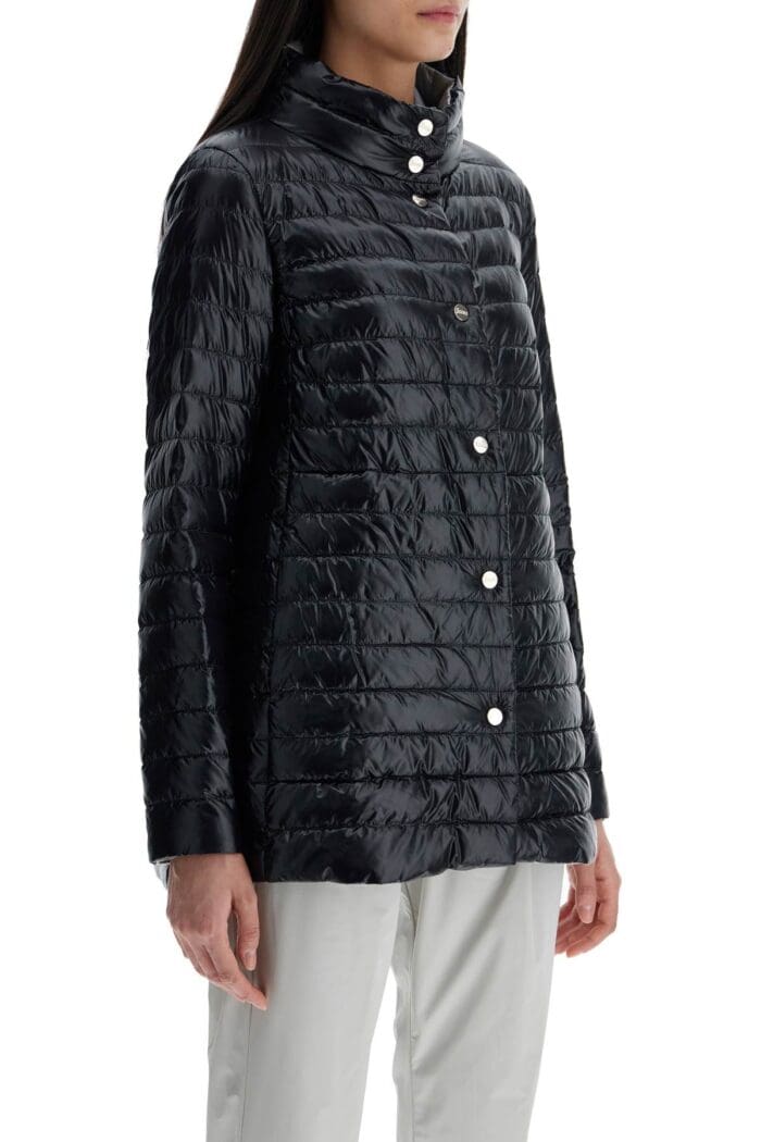 HERNO Reversible A-shape Down Jacket Black And Gray