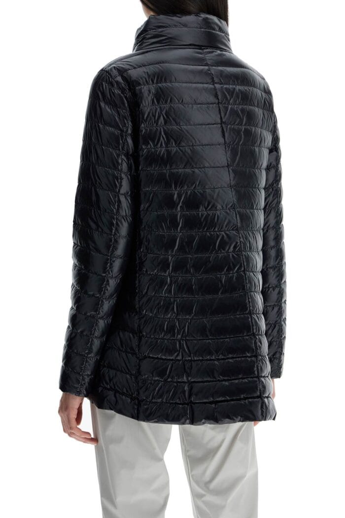 HERNO Reversible A-shape Down Jacket Black And Gray