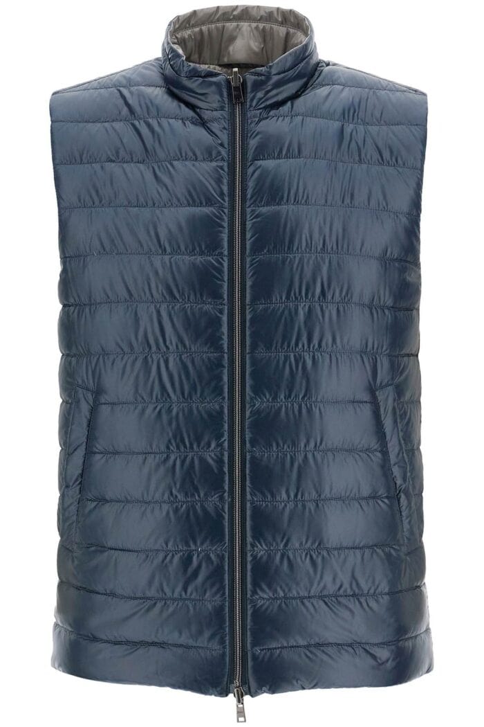 HERNO Reversible Black Polyamide Gilet