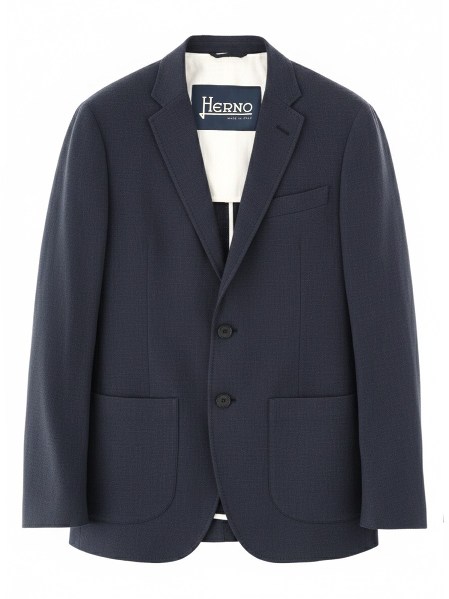 Herno SINGLE-BREASTED LINEN JACKET
