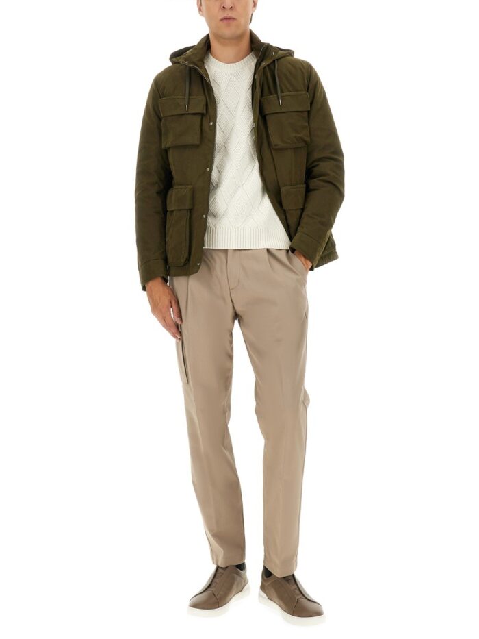 Herno WAXED COTTON SHORT PARKA
