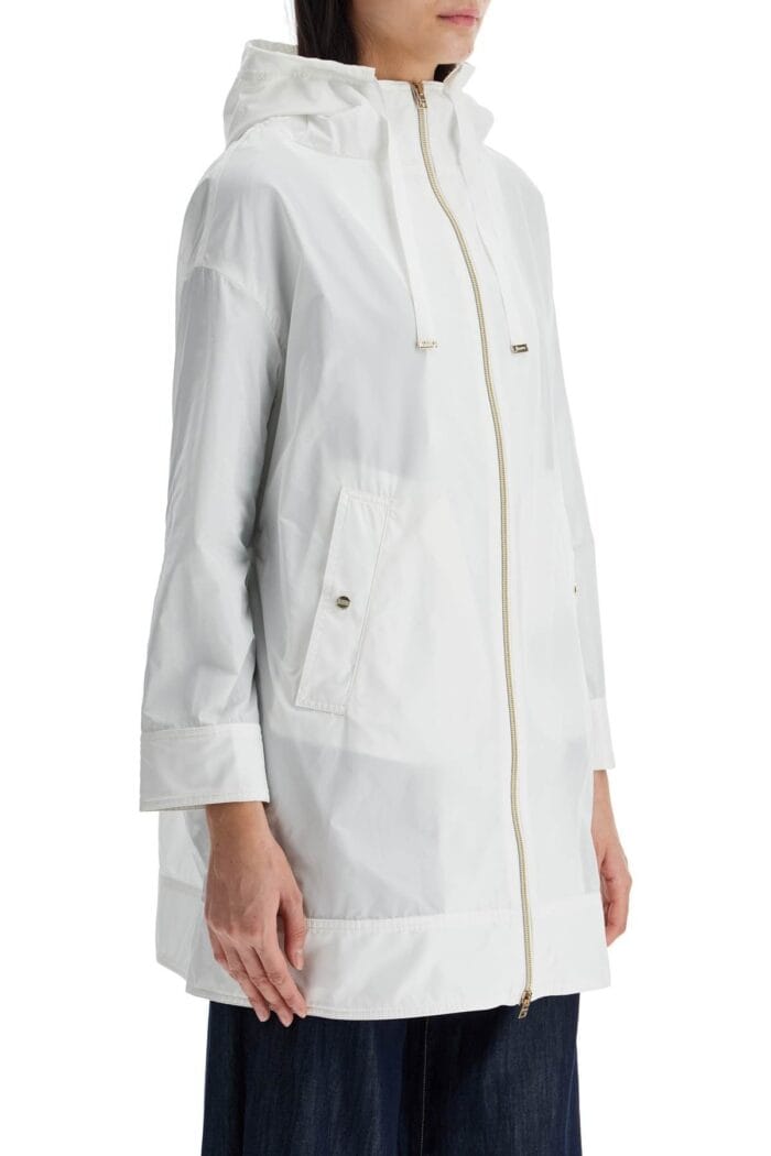 HERNO White Waterproof 3/4 Sleeve Parka Techn Taffeta