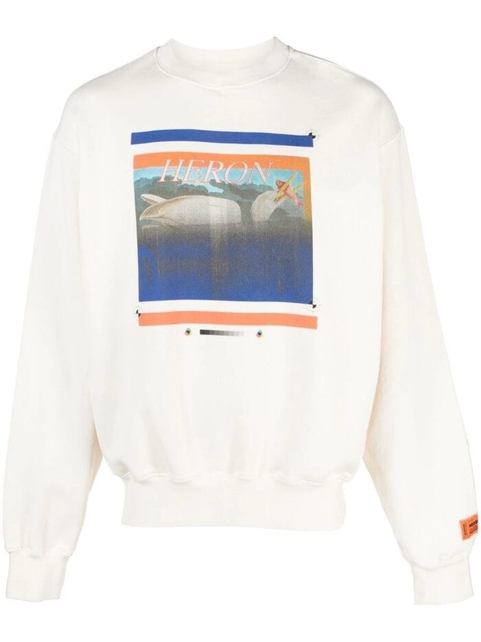 HERON PRESTON Misprinted Heron Crewneck