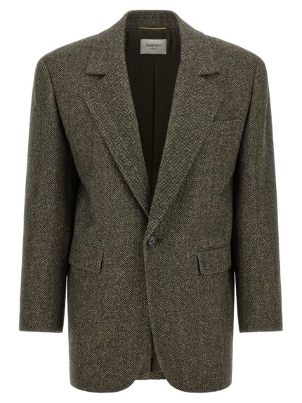 Saint Laurent Herringbone Blazer