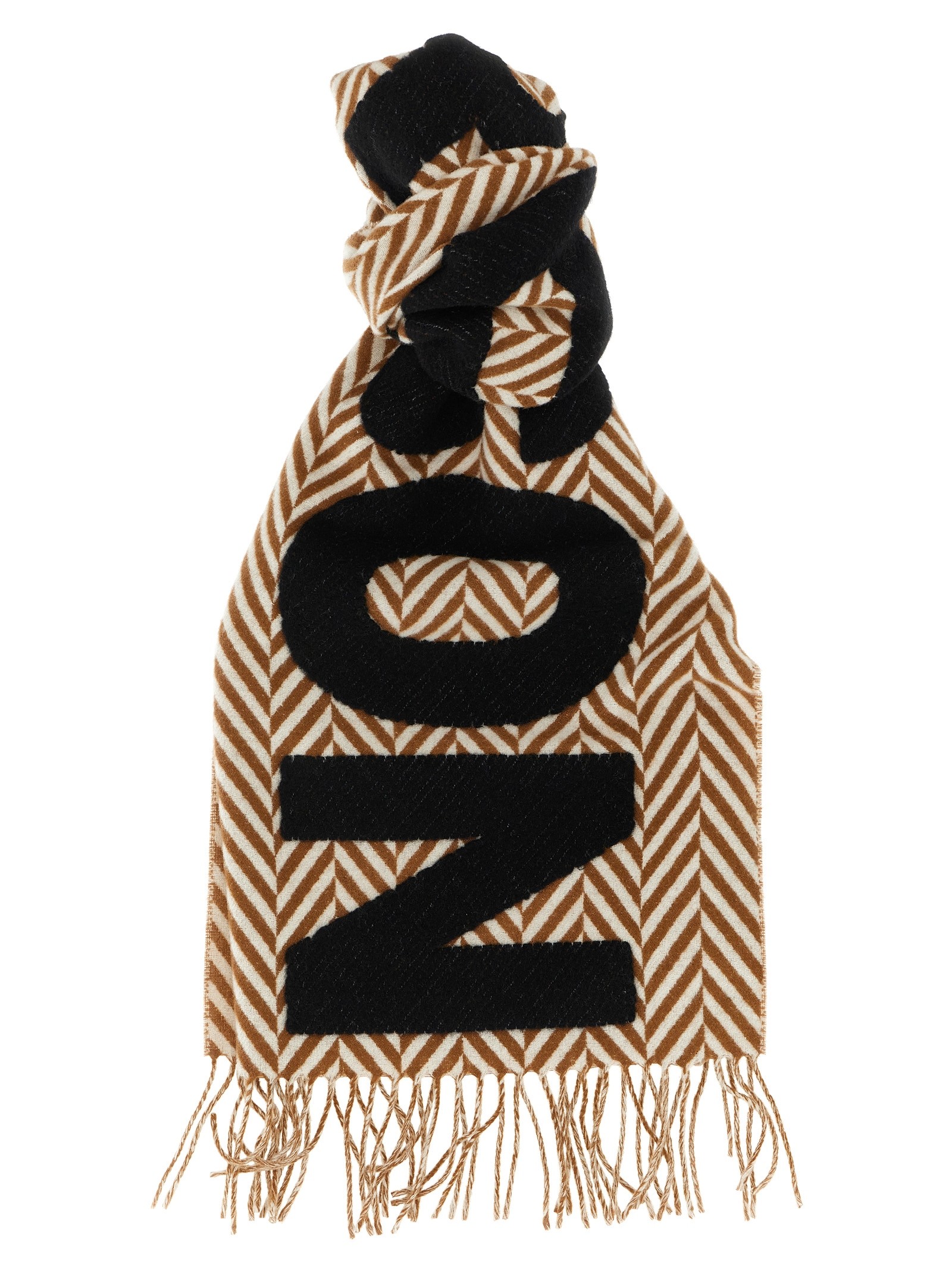 J.W.ANDERSON 'Herringbone Logo' Scarf