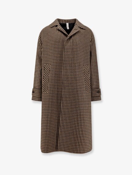 Hevo Baia Del Monaco Madras Wool Blend Coat