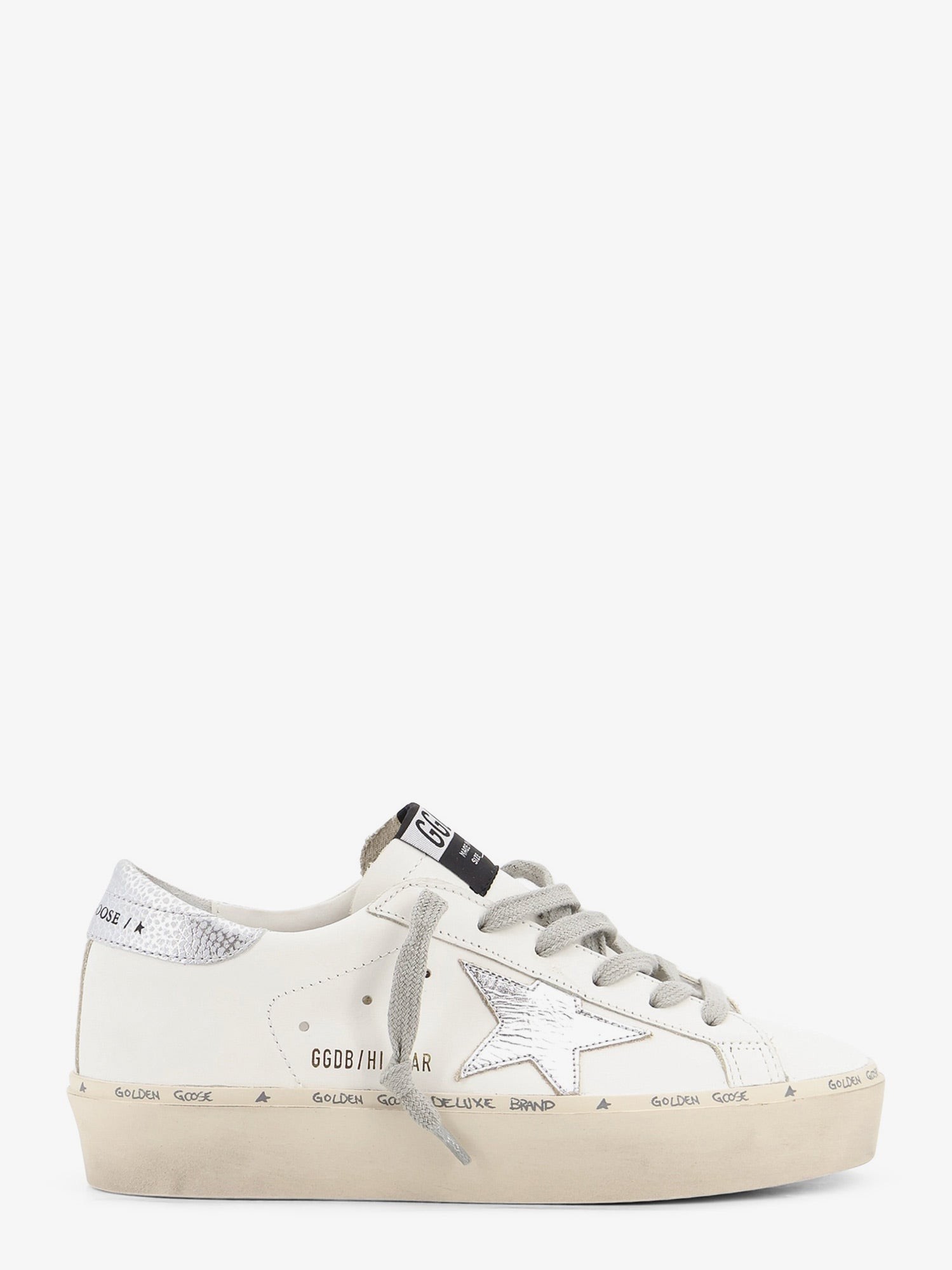 Golden Goose Deluxe Brand Hi-Star Leather Sneakers With Iconic Side Logo