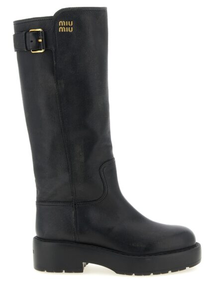 Miu Miu High Boots With Buckle