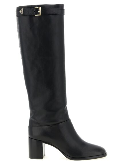 PRADA High Boots With Buckle And Logo