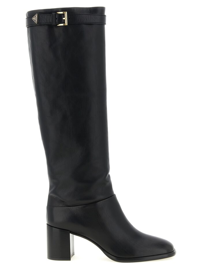 prada high boots with buckle and logo PRADA High Boots With Buckle And Logo