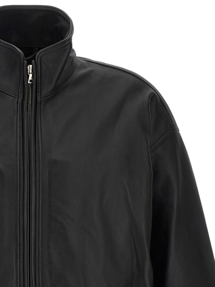 SSSTEIN High Neck Leather Jacket