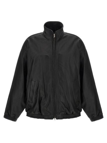 SSSTEIN High Neck Leather Jacket