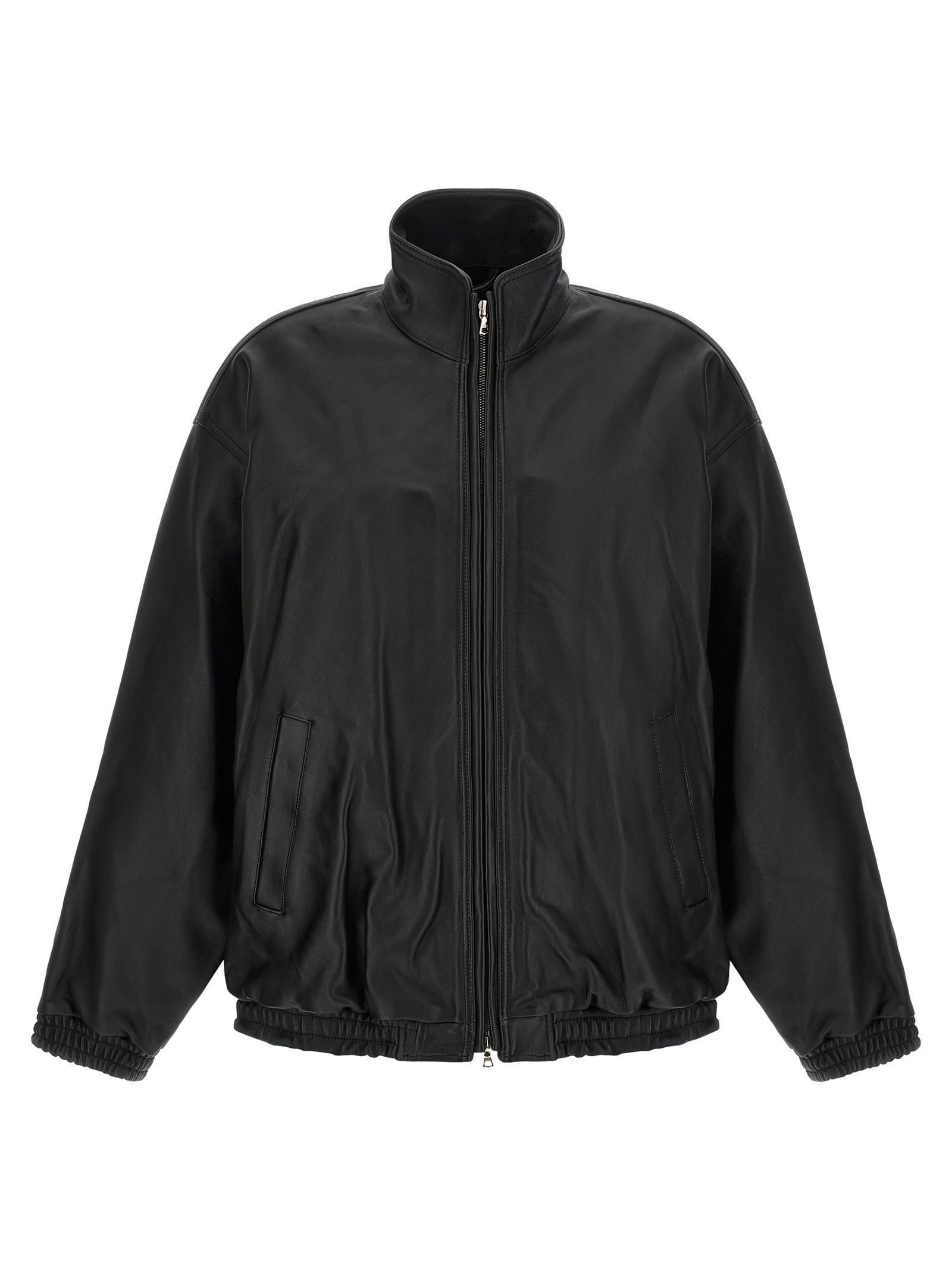 SSSTEIN High Neck Leather Jacket