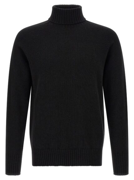 MA'RY'YA High Neck Sweater With Slits
