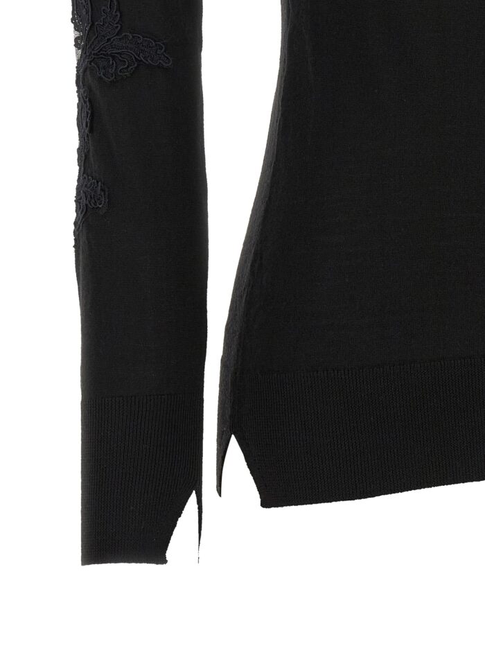 ERMANNO SCERVINO High Neck With Lace Inserts