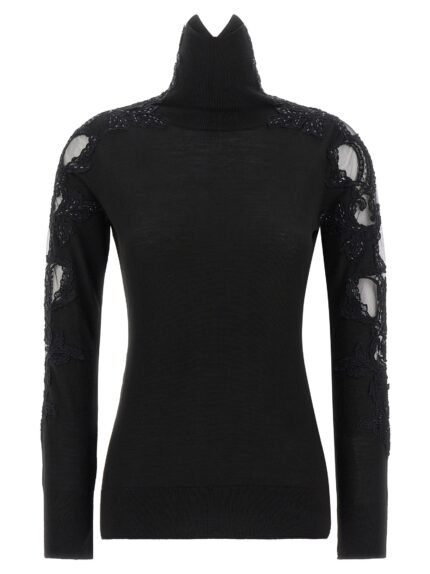 ERMANNO SCERVINO High Neck With Lace Inserts
