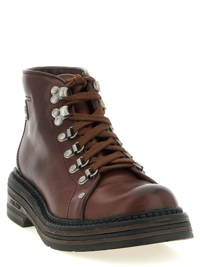 Miu Miu 'Hiking' Leather Ankle Boots