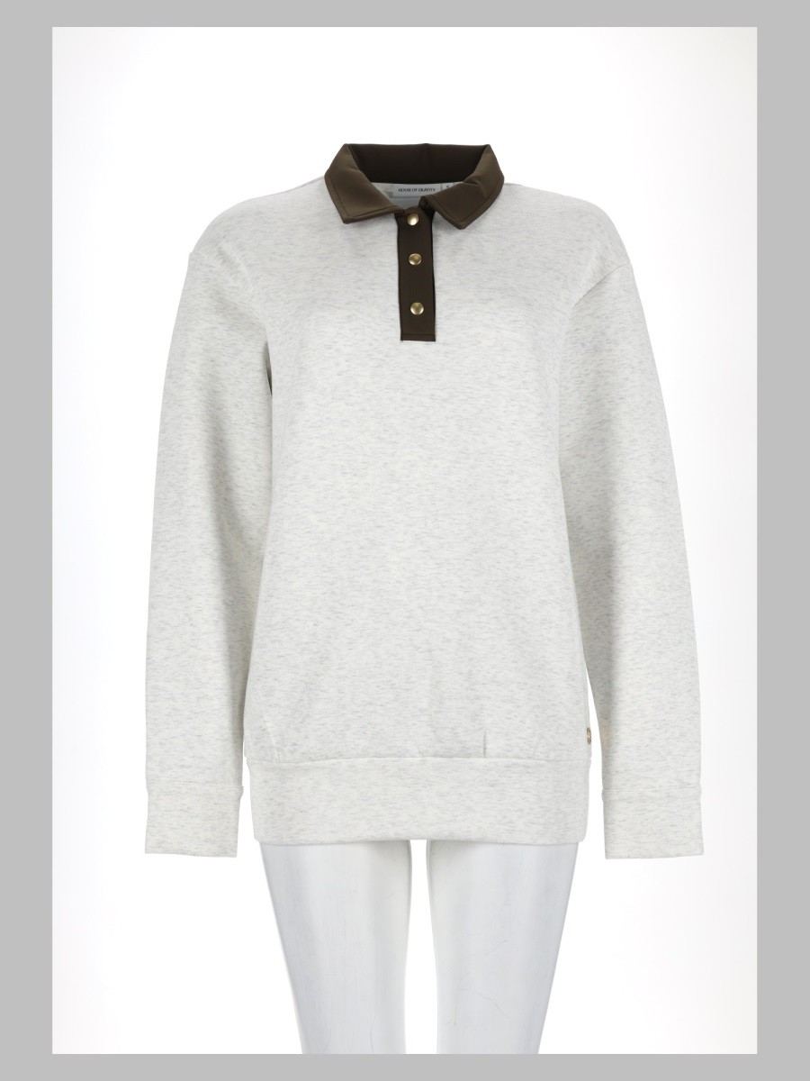 HOUSE OF GRAVITY Hog Button Polo Sweater