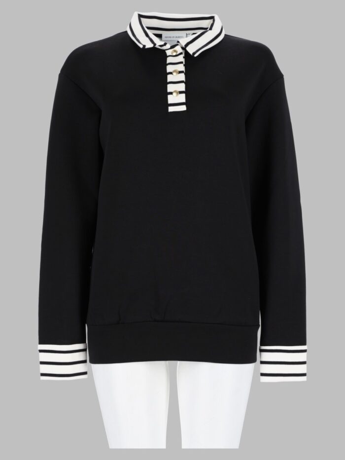 HOUSE OF GRAVITY Hog Button Polo Sweater