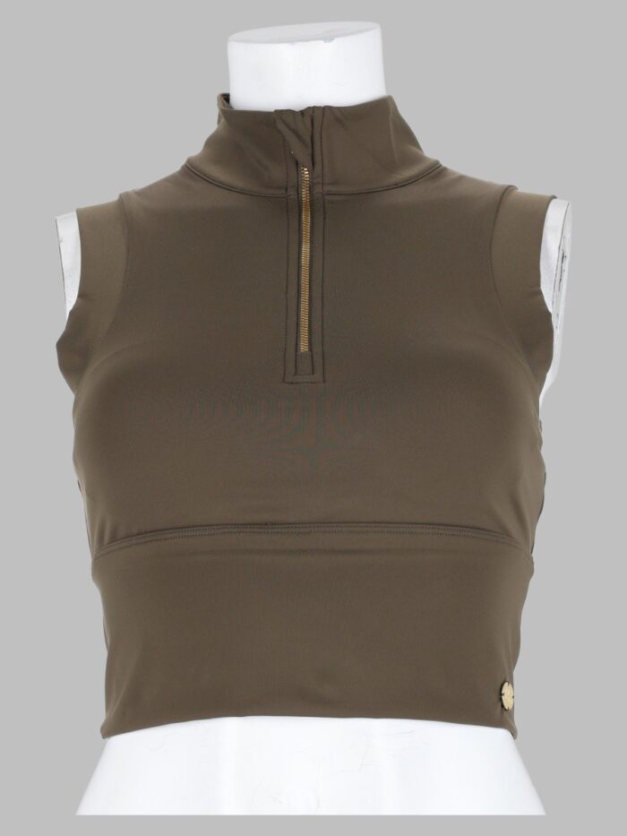 house of gravity hog turtle zipper crop top HOUSE OF GRAVITY Hog Turtle Zipper Crop Top