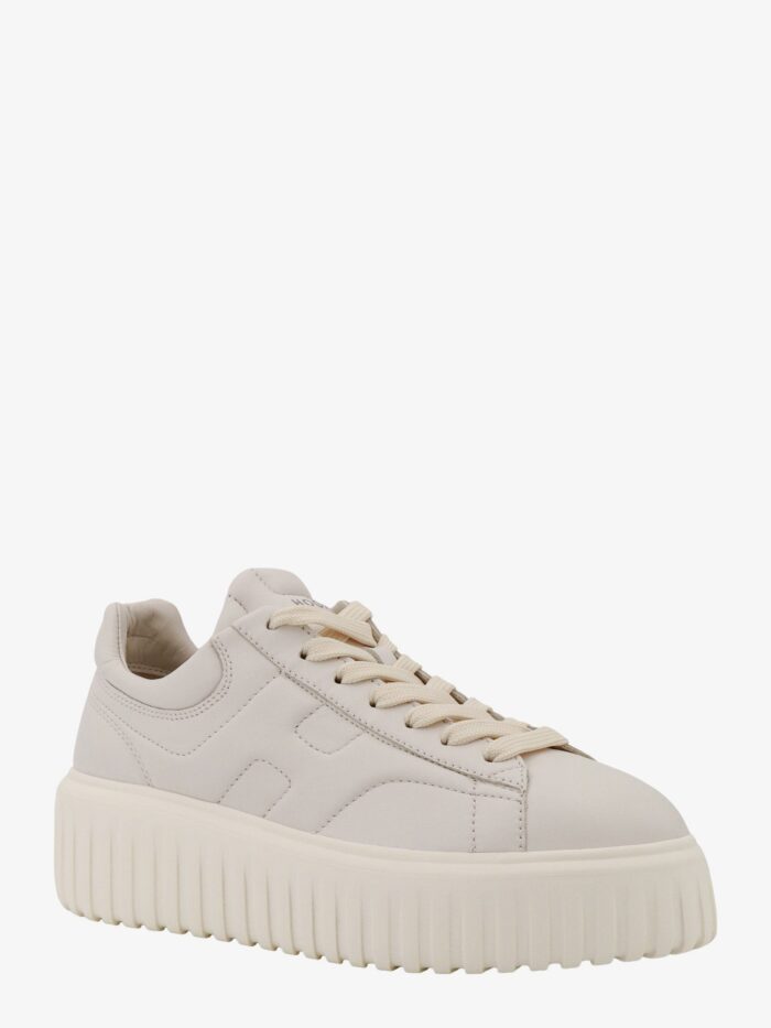 Hogan H-stripes Leather Sneakers With Contrasting Detail
