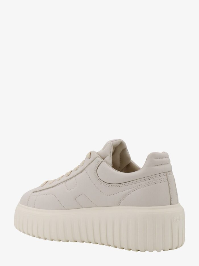 Hogan H-stripes Leather Sneakers With Contrasting Detail