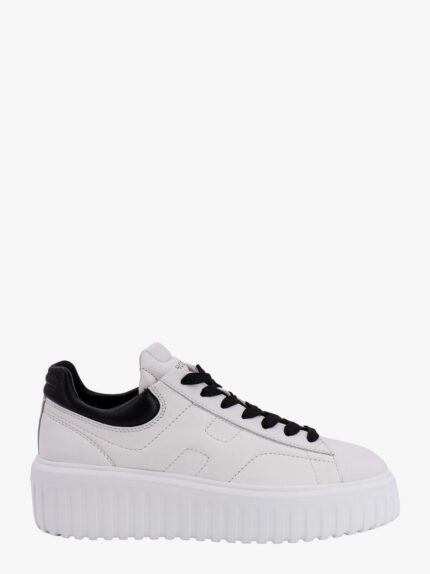 Hogan H-stripes Leather Sneakers With Contrasting Detail