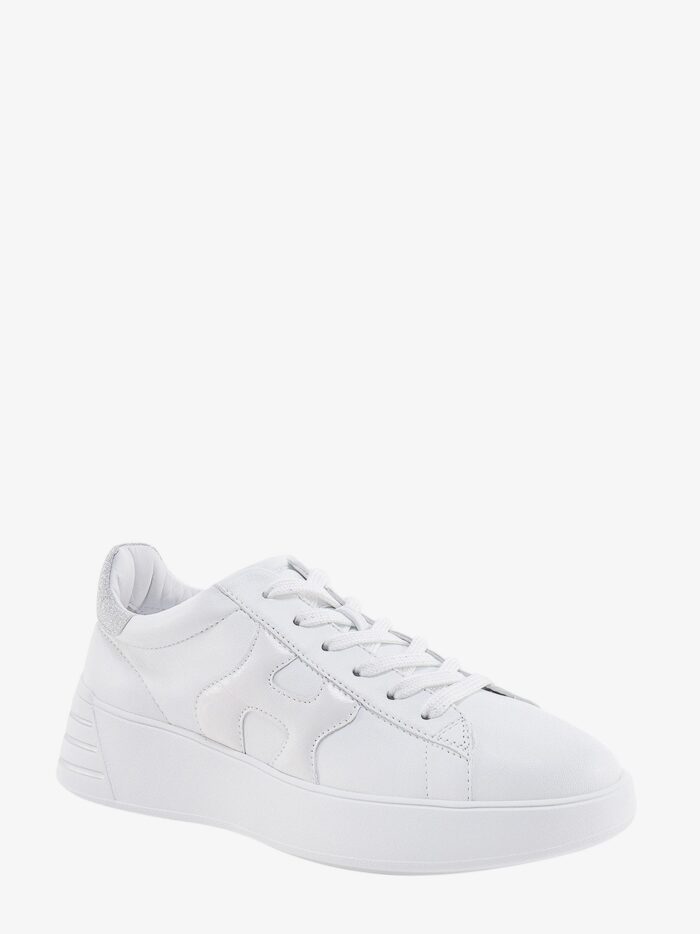Hogan Leather Sneakers With Glittered Patch