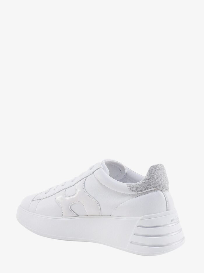 Hogan Leather Sneakers With Glittered Patch