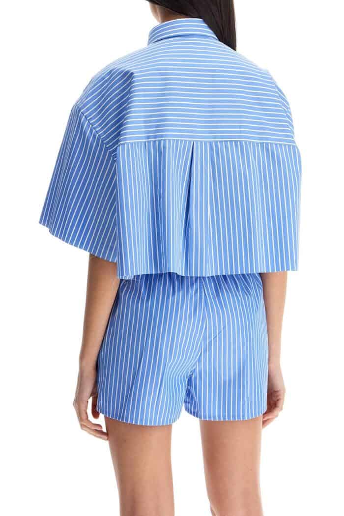 HOMME GIRLS Blue Striped Cotton Shirt