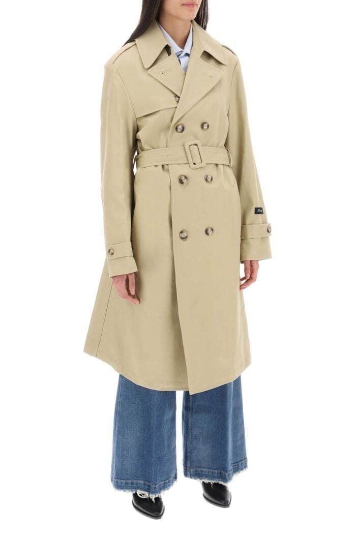 HOMME GIRLS Cotton Double-breasted Trench Coat