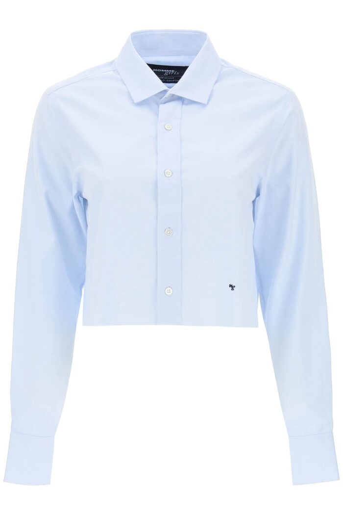 HOMME GIRLS Cotton Twill Cropped Shirt