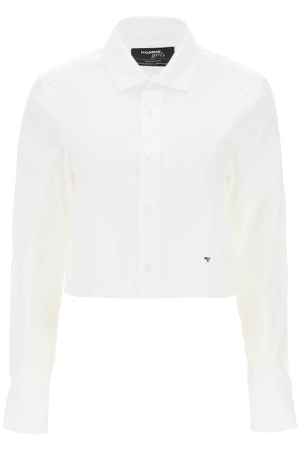 HOMME GIRLS Cotton Twill Cropped Shirt