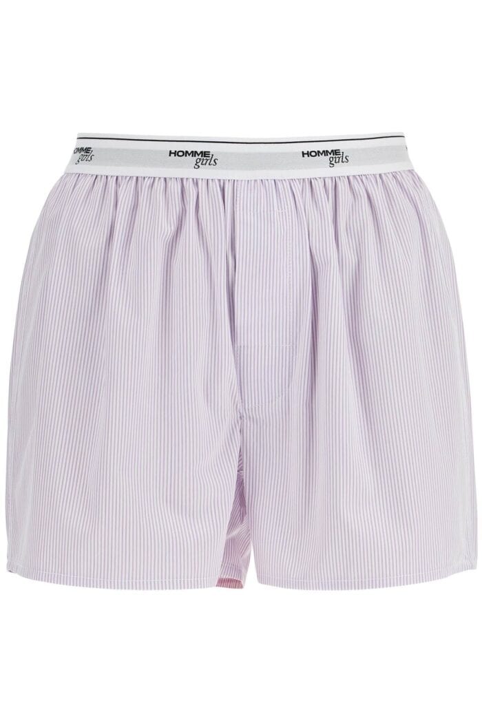 HOMME GIRLS High-waisted Lavender Striped Boxer