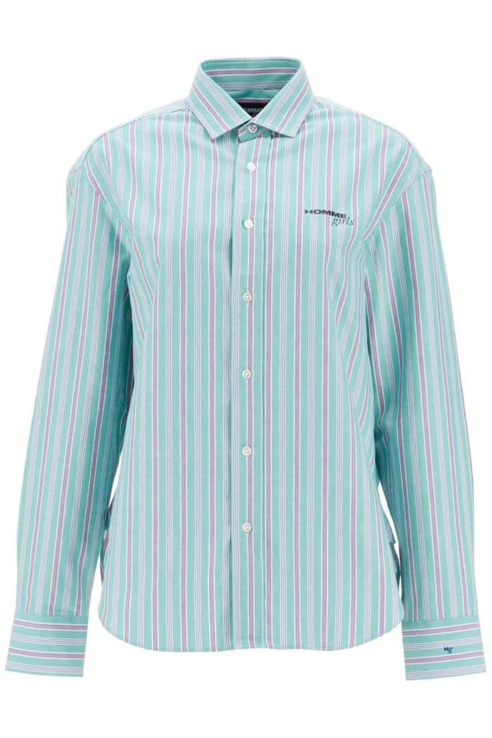 HOMME GIRLS Striped Oxford Shirt For Men