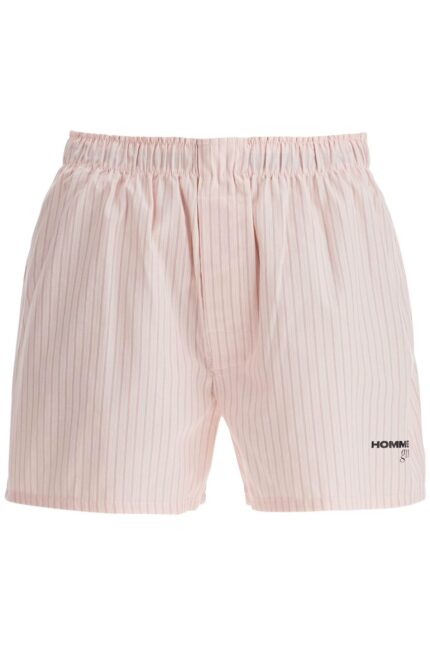 HOMME GIRLS Striped Oxford Shorts For Men And