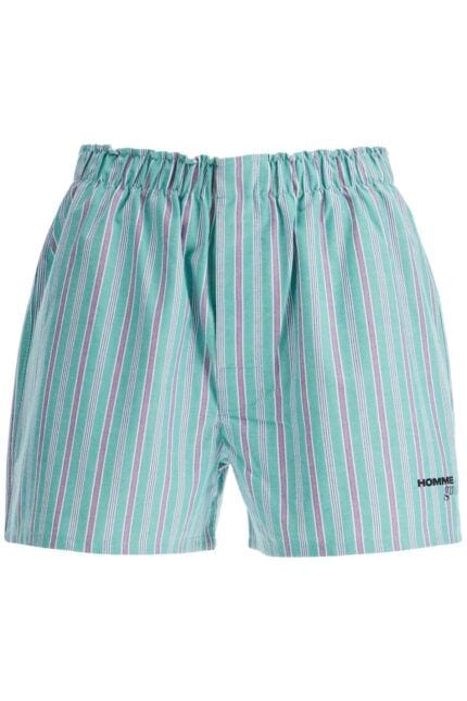 HOMME GIRLS Striped Oxford Shorts For Men And